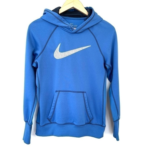 Nike Therma-Fit fleece hoodie with kangaroo pocket, raglan cut - Picture 1 of 12